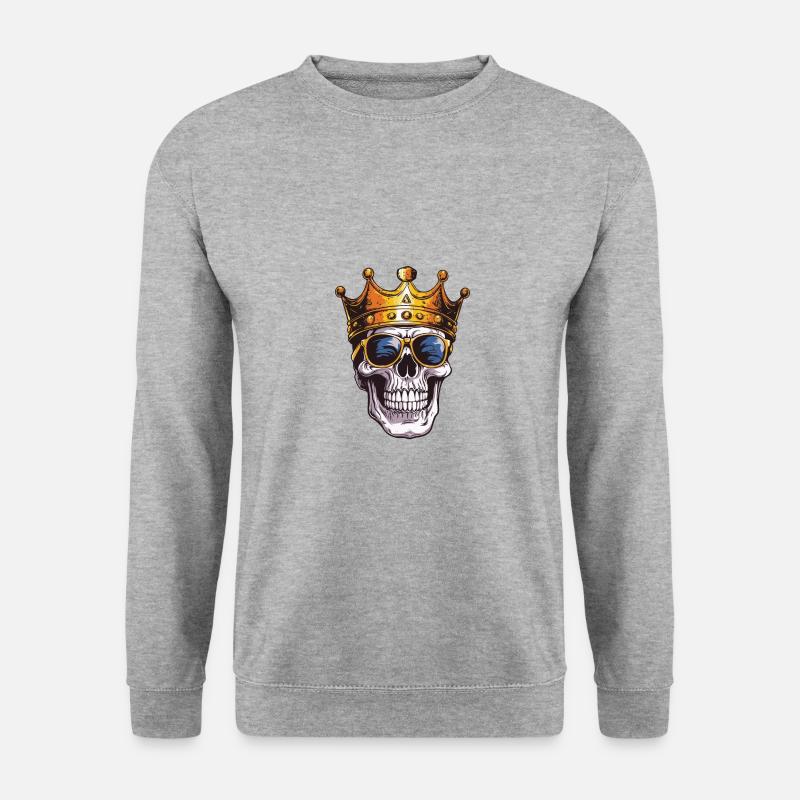 Skull King Crown - Unisex Sweatshirt - salt & pepper