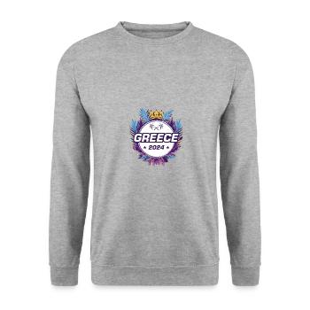Greece 2024 - Unisex Pullover - Weißgrau meliert - Vorne - Alina (178cm) & Michal (187cm)