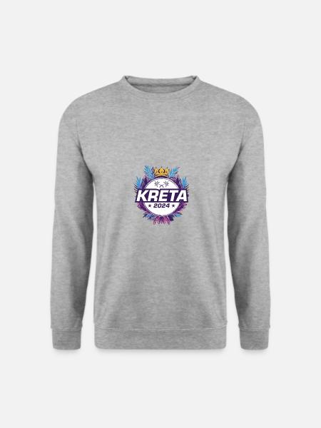 Kreta 2024 - Unisex Pullover - Weißgrau meliert