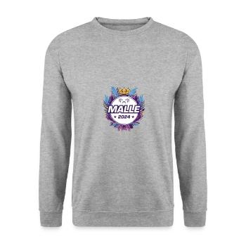 Malle 2024 - Sweat-shirt Unisexe - gris chiné - Devant - Alina (178cm) & Michal (187cm)