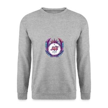 Bali 2024 Coat of Arms - Unisex Sweatshirt - salt & pepper - Front - Alina (178cm) & Michal (187cm)