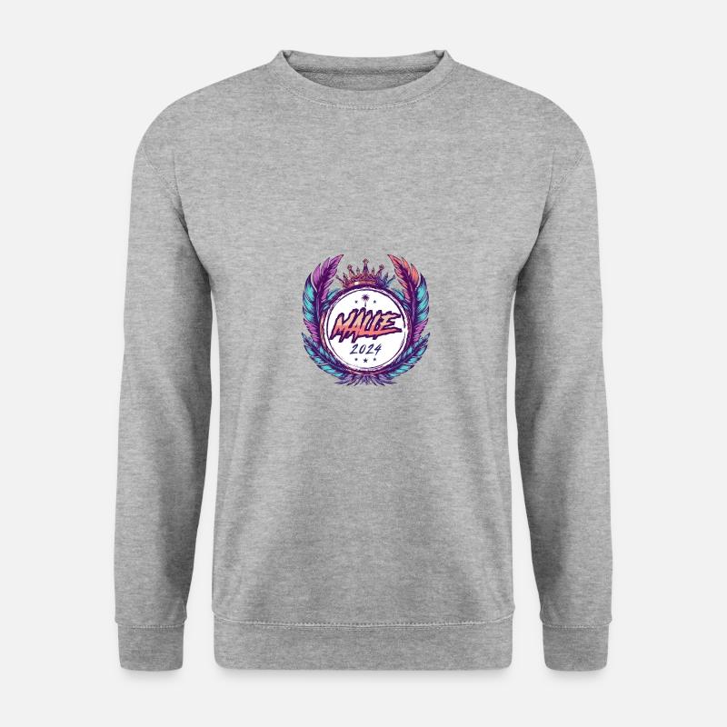 Malle 2024 Wappen - Unisex Pullover - Weißgrau meliert
