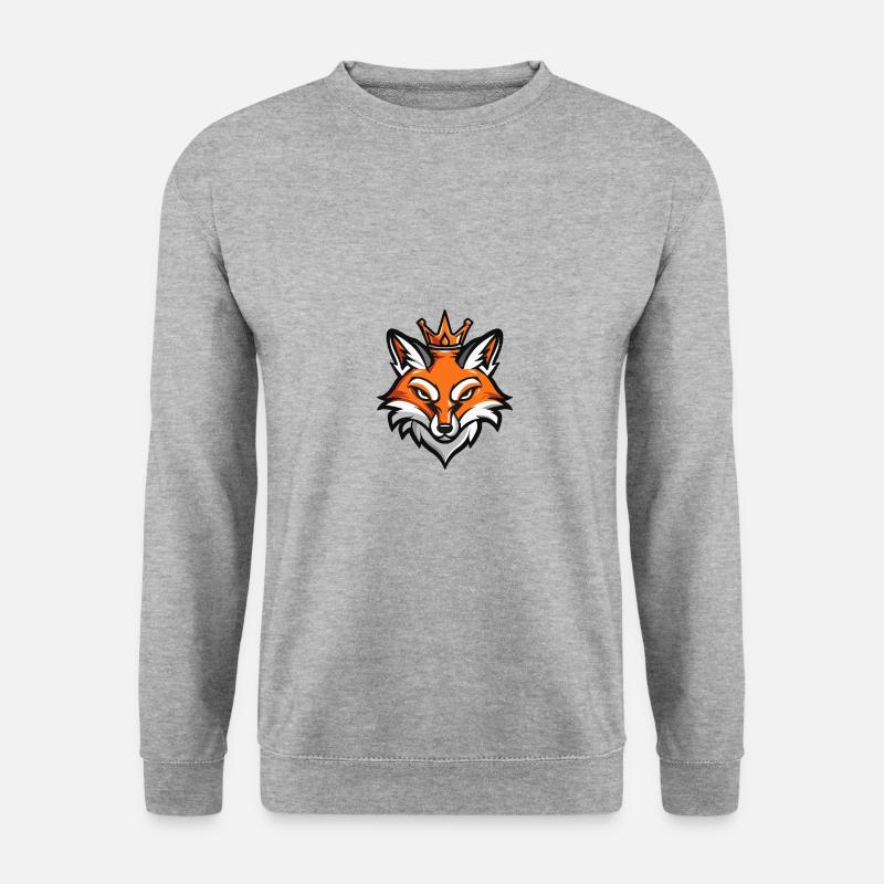 Fox Head Crown - Unisex Sweatshirt - salt & pepper