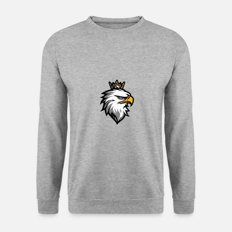 Eagle Head Crown - Unisex Sweatshirt - salt & pepper