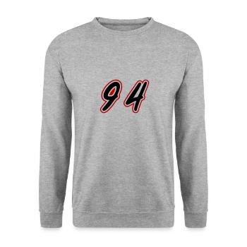 94 Symbole numérique - Sweat-shirt Unisexe - gris chiné - Devant - Alina (178cm) & Michal (187cm)