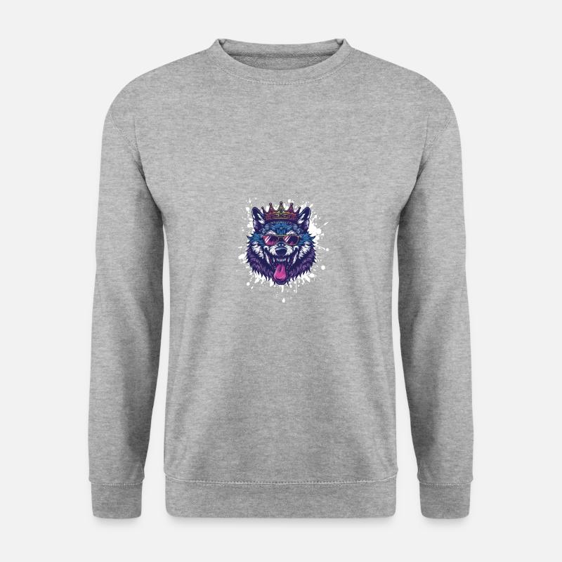 Wolf Comic Funny Party - Unisex Sweatshirt - salt & pepper