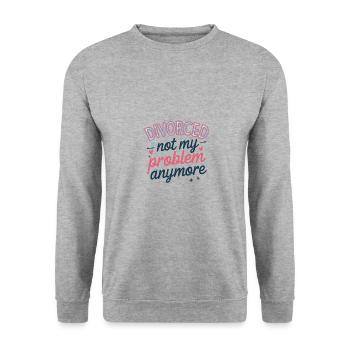 Divorced Not My Problem Anymore - Unisex Pullover - Weißgrau meliert - Vorne - Alina (178cm) & Michal (187cm)