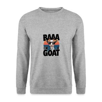 Drôle de chèvre avec des lunettes de soleil amusant - Sweat-shirt Unisexe - gris chiné - Devant - Alina (178cm) & Michal (187cm)