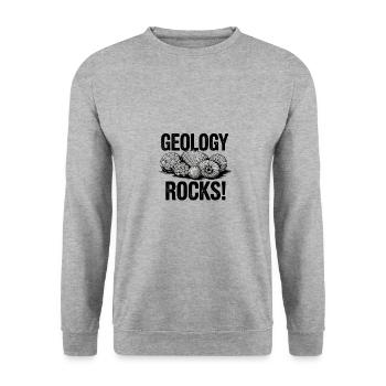 Geologie Rocks Fossilien und Mineralien Liebhaber - Unisex Pullover - Weißgrau meliert - Vorne - Alina (178cm) & Michal (187cm)