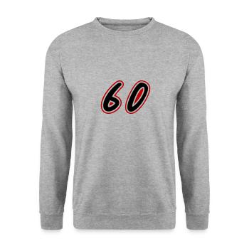 60 Number Symbol - Unisex Sweatshirt - salt & pepper - Front - Alina (178cm) & Michal (187cm)