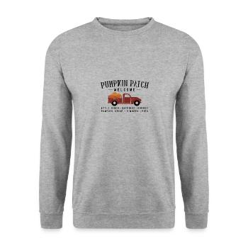 Pumpkin Spice Patch - Unisex Sweatshirt - salt & pepper - Front - Alina (178cm) & Michal (187cm)
