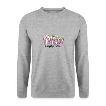 popcorn,family pop,comic,pink - Unisex Sweatshirt - salt & pepper - Front - Alina (178cm) & Michal (187cm)