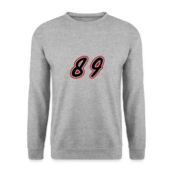 89 Number Symbol - Unisex Sweatshirt - salt & pepper - Front - Alina (178cm) & Michal (187cm)