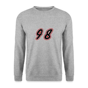 98 Number Symbol - Unisex Sweatshirt - salt & pepper - Front - Alina (178cm) & Michal (187cm)