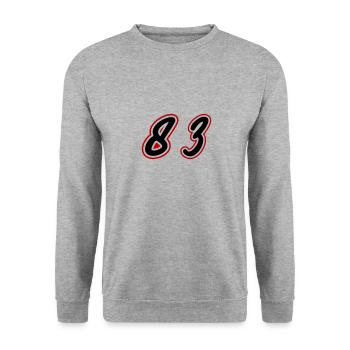 83 Symbole numérique - Sweat-shirt Unisexe - gris chiné - Devant - Alina (178cm) & Michal (187cm)
