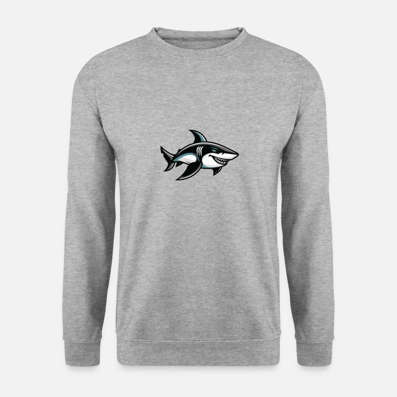 Hai Comic - Unisex Pullover - Weißgrau meliert