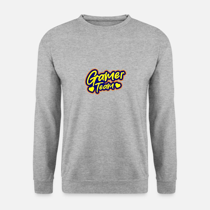 Gamer Team - Unisex Pullover - Weißgrau meliert
