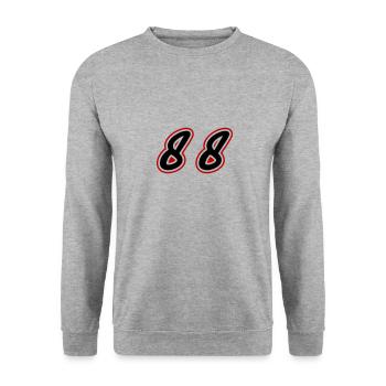 88 Symbole numérique - Sweat-shirt Unisexe - gris chiné - Devant - Alina (178cm) & Michal (187cm)