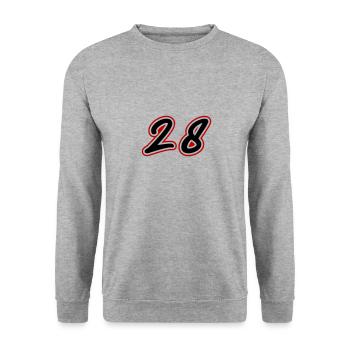 28 Number symbol - Unisex Sweatshirt - salt & pepper - Front - Alina (178cm) & Michal (187cm)