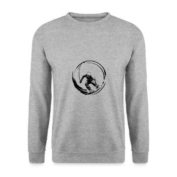 Skiing Skiing Man - Unisex Sweatshirt - salt & pepper - Front - Alina (178cm) & Michal (187cm)