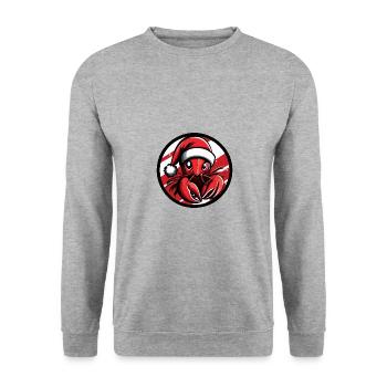Noël de Noël au crabe de homard - Sweat-shirt Unisexe - gris chiné - Devant - Alina (178cm) & Michal (187cm)