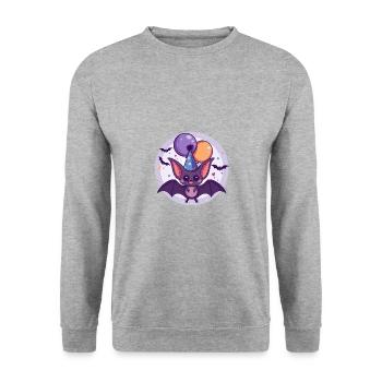 Bat Birthday Baby - Unisex Sweatshirt - salt & pepper - Front - Alina (178cm) & Michal (187cm)