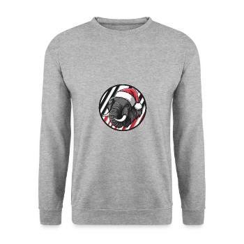 Maman de Noël - Sweat-shirt Unisexe - gris chiné - Devant - Alina (178cm) & Michal (187cm)
