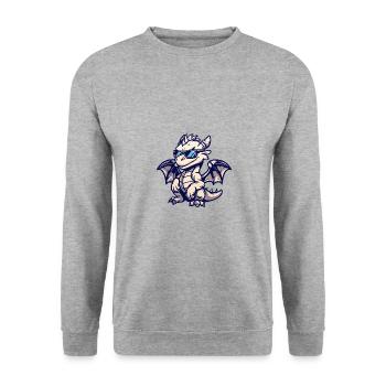 dragon animal - Unisex Sweatshirt - salt & pepper - Front - Alina (178cm) & Michal (187cm)