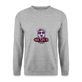 Mexiko 2025 Alpaka - Unisex Pullover - Weißgrau meliert - Vorne - Alina (178cm) & Michal (187cm)