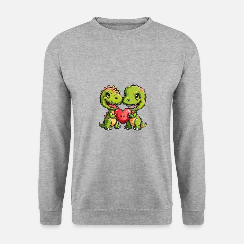 Couple de vers Saint-Valentin - Sweat-shirt Unisexe - gris chiné