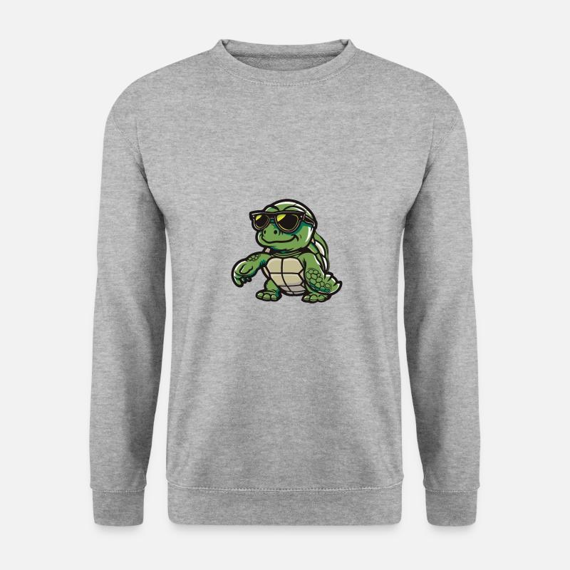 Schildkröte Tier - Unisex Pullover - Weißgrau meliert