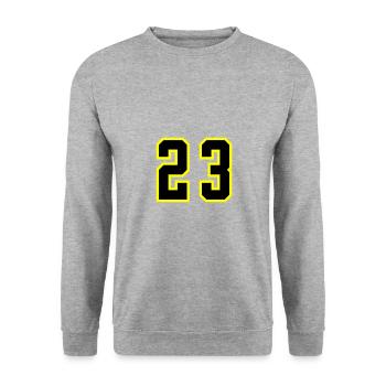 Maillot à 23 numéros - Sweat-shirt Unisexe - gris chiné - Devant - Alina (178cm) & Michal (187cm)