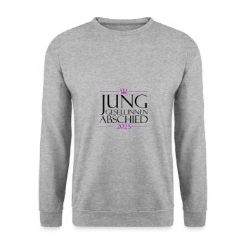 Enterrement de vie de jeune fille 2025 Enterrement de vie de jeune fille - Sweat-shirt Unisexe - gris chiné - Devant - Alina (178cm) & Michal (187cm)