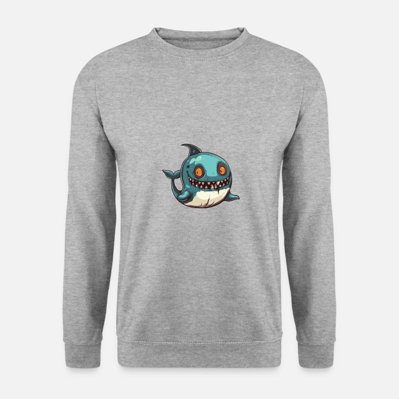 Wal Halloween Comic Lustig - Unisex Pullover - Weißgrau meliert