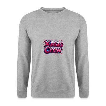 Noël de l’équipage de Noël - Sweat-shirt Unisexe - gris chiné - Devant - Alina (178cm) & Michal (187cm)