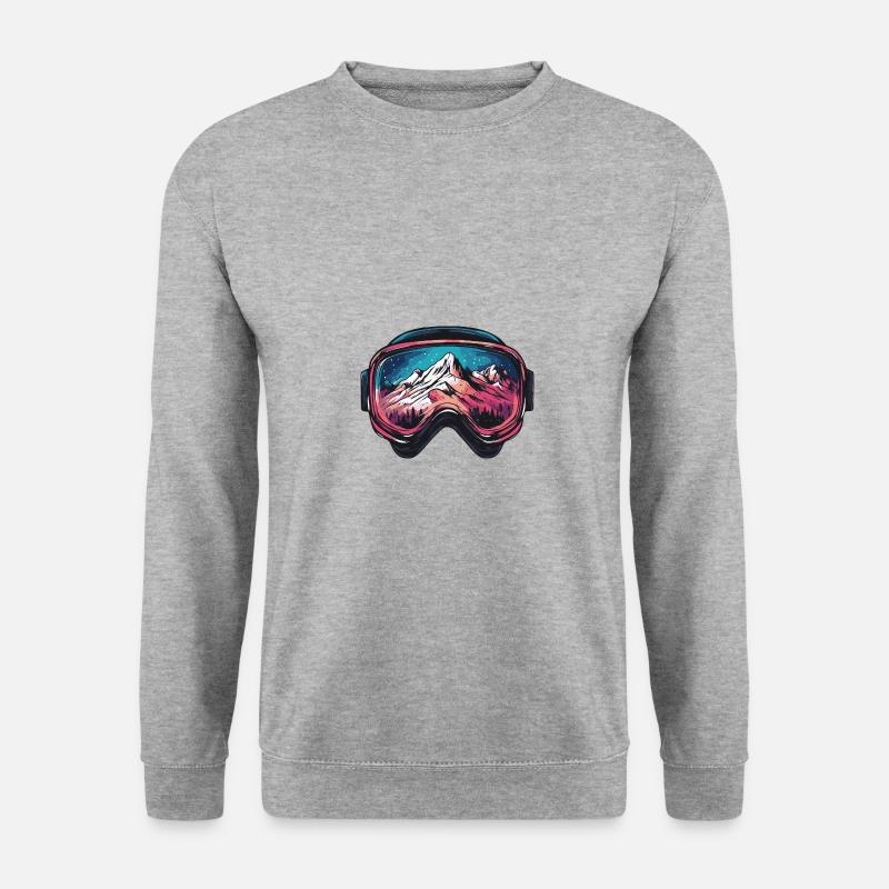 Ski Goggles Mountains Ski - Unisex Sweatshirt - salt & pepper