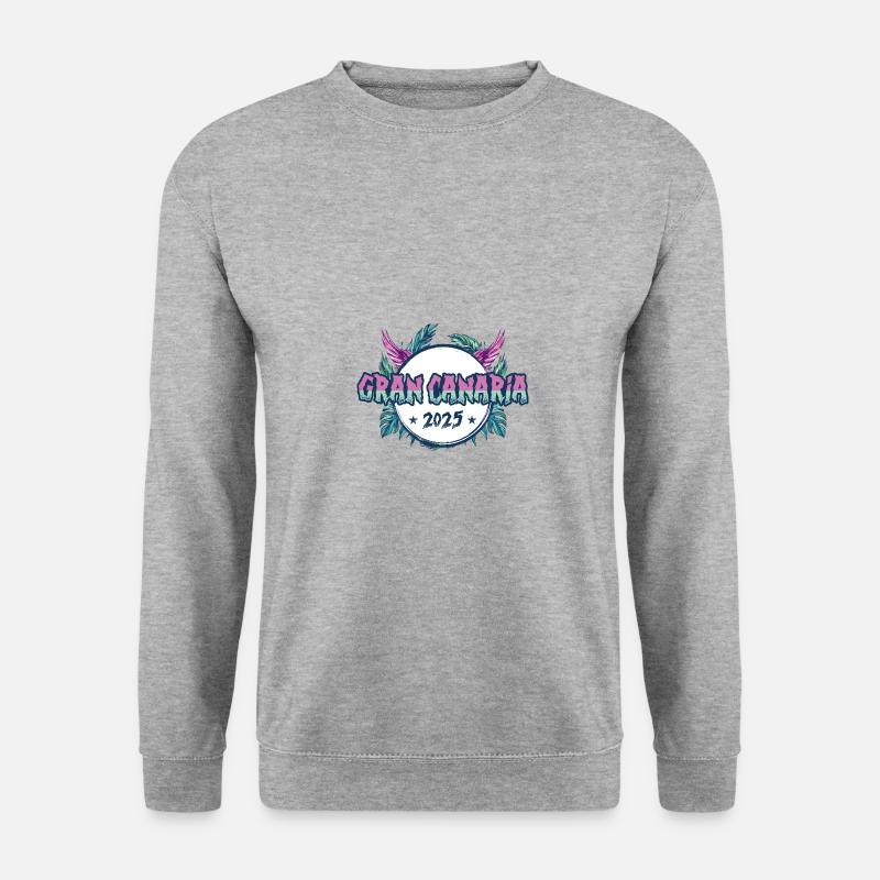 Gran Canaria 2025 Urlaub - Unisex Pullover - Weißgrau meliert