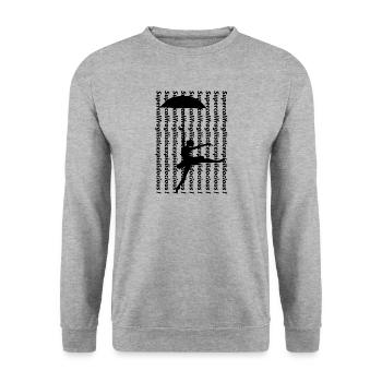 supercalifragilisticexpialidocious blak - Unisex Sweatshirt - salt & pepper - Front - Alina (178cm) & Michal (187cm)