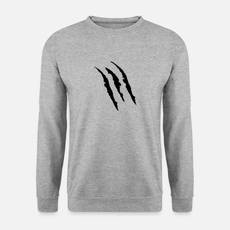 Kratzspuren - Unisex Pullover - Weißgrau meliert