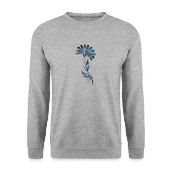 Schmuckblume - Sweat-shirt Unisexe - gris chiné - Devant - Alina (178cm) & Michal (187cm)