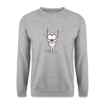 Je Suis Chihuahua - Blanc - Sweat-shirt Unisexe - gris chiné - Devant - Alina (178cm) & Michal (187cm)