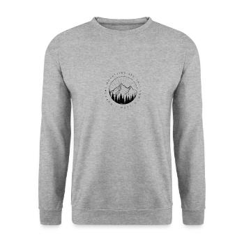 Berge - Unisex Pullover - Weißgrau meliert - Vorne - Alina (178cm) & Michal (187cm)