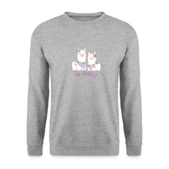 sœur - Sweat-shirt Unisexe - gris chiné - Devant - Alina (178cm) & Michal (187cm)