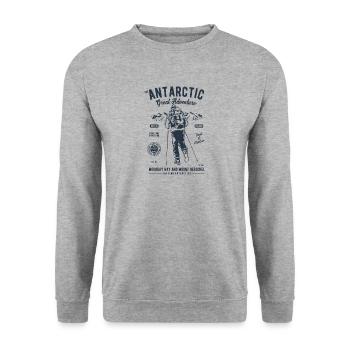 Aventure antarctique - Sweat-shirt Unisexe - gris chiné - Devant - Alina (178cm) & Michal (187cm)