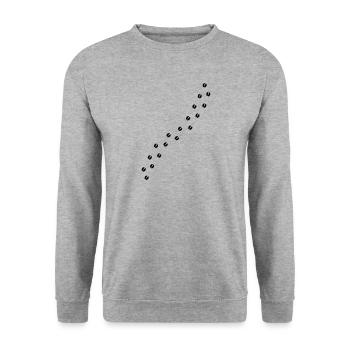 Animal tracks deer deer hoof traces - Unisex Sweatshirt - salt & pepper - Front - Alina (178cm) & Michal (187cm)