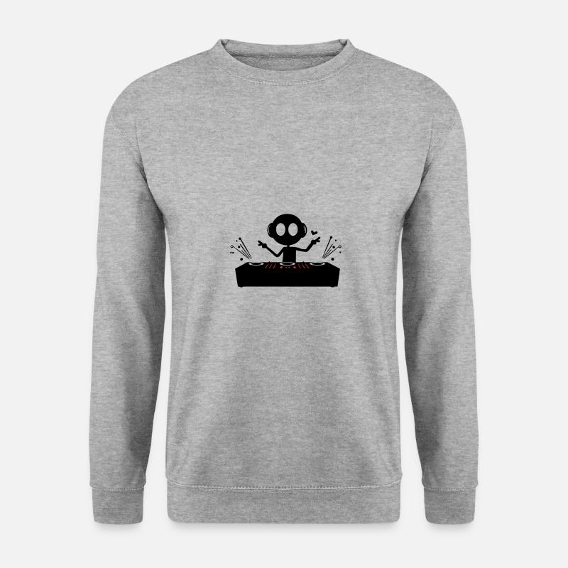 DJ Party Turntables - Unisex Pullover - Weißgrau meliert