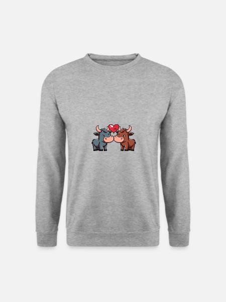 Taurus Couple Valentine's Day - Unisex Sweatshirt - salt & pepper