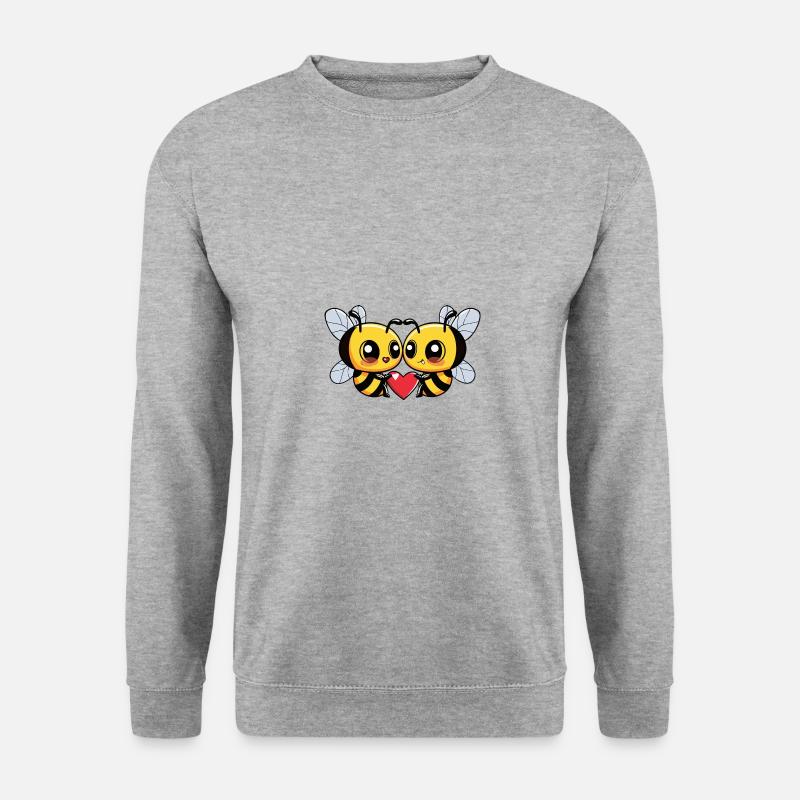 Bee Couple Valentine's Day - Unisex Sweatshirt - salt & pepper