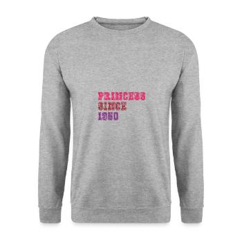 Princesse d’anniversaire des années 1950 - Sweat-shirt Unisexe - gris chiné - Devant - Alina (178cm) & Michal (187cm)