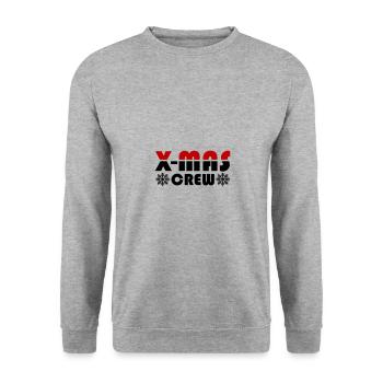 Noël de l’équipage de Noël - Sweat-shirt Unisexe - gris chiné - Devant - Alina (178cm) & Michal (187cm)